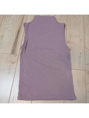 Zara Mauve Lilac Mock Neck Sleeveless Top Clean Girl Minimal M